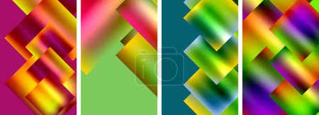 Illustration for Metallic glossy square concept posters. Vector illustration For Wallpaper, Banner, Background, Card, Book Illustration, landing page - Royalty Free Image