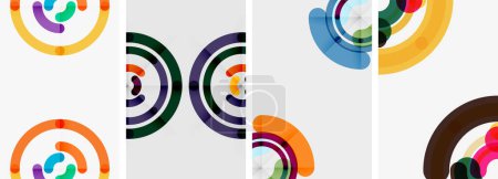 Illustration for Set of colorful circle backgrounds. Vector illustration For Wallpaper, Banner, Background, Card, Book Illustration, landing page - Royalty Free Image
