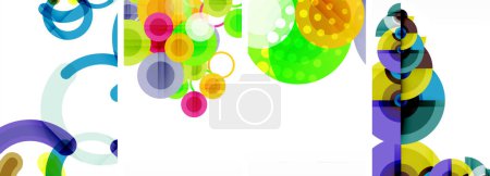 Photo for Charming geometric abstract posters. Mesmerizing set of circles, each design a harmonious blend of form and color. Elevate your design with modern, visually striking art - Royalty Free Image