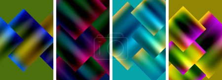 Illustration for Metallic glossy square concept posters. Vector illustration For Wallpaper, Banner, Background, Card, Book Illustration, landing page - Royalty Free Image