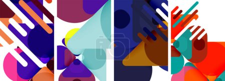 Photo for Geometric elements abstract backgrounds for wallpaper, business card, cover, poster, banner, brochure, header, website - Royalty Free Image