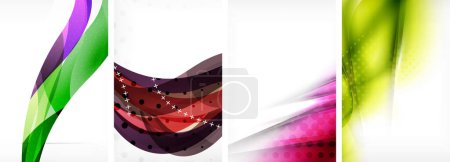 Illustration for Wave poster abstract backgrounds. Vector illustration For Wallpaper, Banner, Background, Card, Book Illustration, landing page - Royalty Free Image