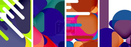 Ilustración de Elementos geométricos fondos abstractos para papel pintado, tarjeta de visita, cubierta, cartel, pancarta, folleto, encabezado, sitio web - Imagen libre de derechos