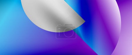 Photo for Circles and round shapes with gradients. Minimal abstract background, round geometric shapes, clean and structured design - Royalty Free Image