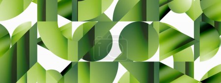 Ilustración de Formas geométricas surtidas se unen en un telón de fondo abstracto minimalista, ofreciendo un lienzo versátil para el diseño contemporáneo para diseños digitales, presentaciones, banners de sitios web, publicaciones en redes sociales - Imagen libre de derechos