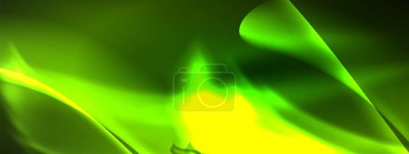 Téléchargez les illustrations : Lumière au néon vagues incandescentes et lignes fond d'écran pour papier peint, carte de visite, couverture, affiche, bannière, brochure, en-tête, site Web - en licence libre de droit