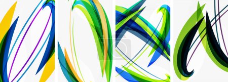 Abstract colorful wave posters for wallpaper, business card, cover, poster, banner, brochure, header, website
