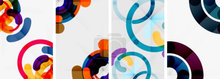 Illustration for Set of colorful circle backgrounds. Vector illustration For Wallpaper, Banner, Background, Card, Book Illustration, landing page - Royalty Free Image
