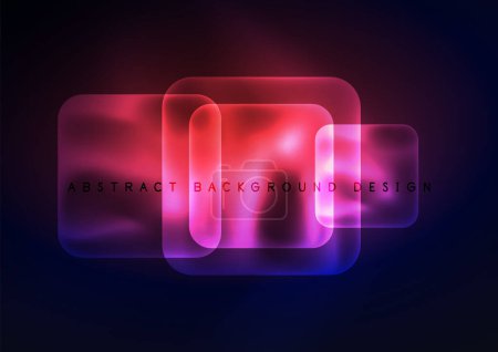 Trendy Square Blurred Color Abstract Background. Glowing lights. Vector Illustration For Wallpaper, Banner, Background, Card, Book Illustration, landing page