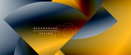 Illustration for Circles and round shapes with gradients. Minimal abstract background, round geometric shapes, clean and structured design - Royalty Free Image