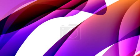 Illustration for Trendy simple fluid color gradient abstract background with dynamic wave line effect. Vector Illustration For Wallpaper, Banner, Background, Card, Book Illustration, landing page - Royalty Free Image