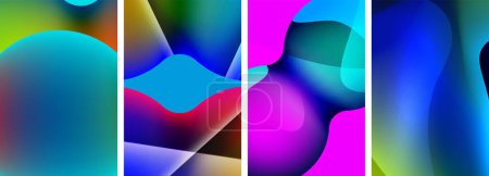 Ilustración de Colores abstractos. Fondos abstractos para el fondo de pantalla, tarjeta de visita, cubierta, cartel, pancarta, folleto, encabezado, sitio web - Imagen libre de derechos