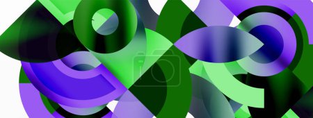 Téléchargez les photos : Cercle géométrique abstrait fond vectoriel - en image libre de droit