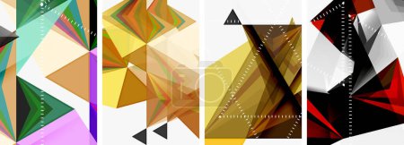 Illustration for Minimalist triangular geometric clean concept posters for wallpaper, business card, cover, poster, banner, brochure, header, website - Royalty Free Image
