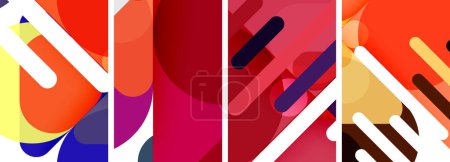 Illustration for Geometric elements abstract backgrounds for wallpaper, business card, cover, poster, banner, brochure, header, website - Royalty Free Image