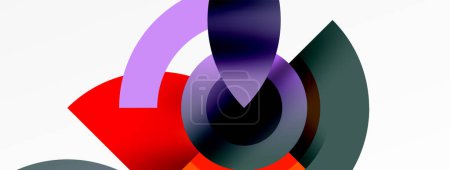 Illustration for Circle geometric abstract vector background - Royalty Free Image