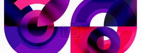 Illustration for Trendy simple circle abstract background. Vector Illustration For Wallpaper, Banner, Background, Card, Book Illustration, landing page - Royalty Free Image