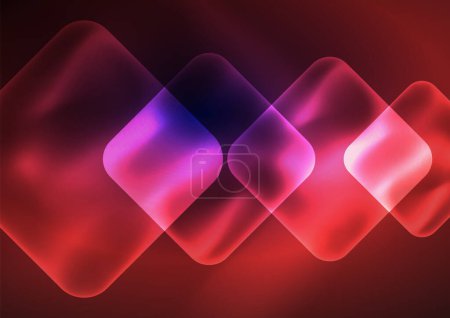 Trendy Square Blurred Color Abstract Background. Glowing lights. Vector Illustration For Wallpaper, Banner, Background, Card, Book Illustration, landing page