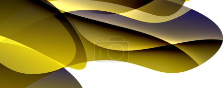 Illustration for Wave lines and dynamic geometric design. Vector Illustration For Wallpaper, Banner, Background, Card, Book Illustration, landing page - Royalty Free Image