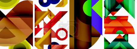 Ilustración de Conjunto de fondo abstracto de póster de triángulo para papel pintado, tarjeta de visita, cubierta, póster, pancarta, folleto, encabezado, sitio web - Imagen libre de derechos