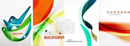 Set of abstract geometric shape posters. Vector illustration For Wallpaper, Banner, Background, Card, Book Illustration, landing page