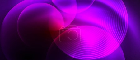Illustration for Neon magic light design. Vector Illustration For Wallpaper, Banner, Background, Card, Book Illustration, landing page - Royalty Free Image