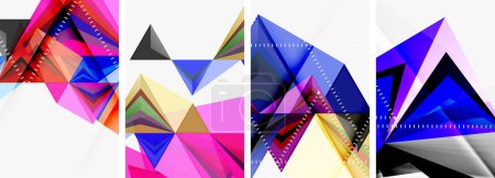 Illustration for Minimalist triangular geometric clean concept posters for wallpaper, business card, cover, poster, banner, brochure, header, website - Royalty Free Image