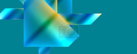 Photo for Neon colorful geometric shapes. Vector Illustration For Wallpaper, Banner, Background, Card, Book Illustration, landing page - Royalty Free Image