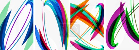 Carteles de onda de colores abstractos para papel pintado, tarjeta de visita, cubierta, cartel, pancarta, folleto, encabezado, sitio web