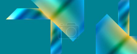 Ilustración de Neón formas geométricas de colores. Ilustración de vectores para fondos de pantalla, Banner, Fondo, Tarjeta, Ilustración de libros, landing page - Imagen libre de derechos