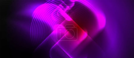 Illustration for Neon magic light design. Vector Illustration For Wallpaper, Banner, Background, Card, Book Illustration, landing page - Royalty Free Image