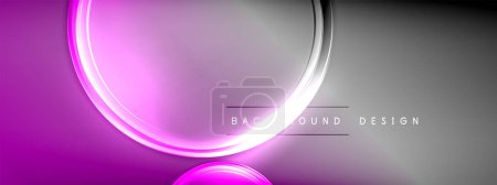 Illustration for Vector abstract background - liquid transparent bubble shapes on fluid gradient with shadows and light effects - Royalty Free Image