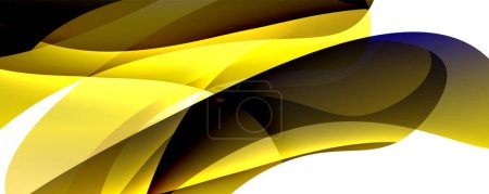 Illustration for Wave lines and dynamic geometric design. Vector Illustration For Wallpaper, Banner, Background, Card, Book Illustration, landing page - Royalty Free Image