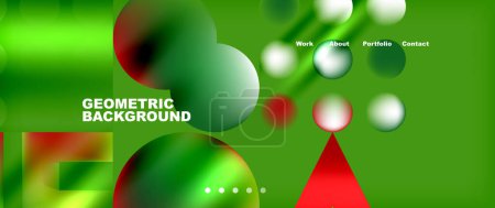 Illustration for Colorful geometric background with circles. Vector Illustration For Wallpaper, Banner, Background, Card, Book Illustration, landing page - Royalty Free Image