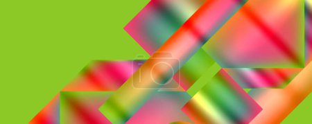 Téléchargez les photos : Neon formes géométriques colorées. Illustration vectorielle pour papier peint, bannière, fond, carte, illustration de livre, page de destination - en image libre de droit