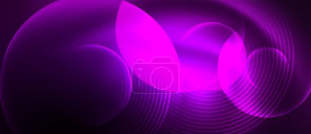 Illustration for Shiny color neon glowing design. Vector Illustration For Wallpaper, Banner, Background, Card, Book Illustration, landing page - Royalty Free Image