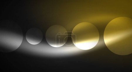 Illustration for Shiny Light Neon Bubble Circles. Vector illustration For Wallpaper, Banner, Background, Card, Book Illustration, landing page - Royalty Free Image