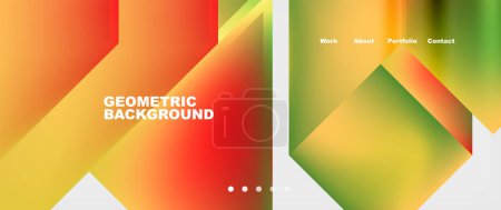 Illustration for Colorful gradients with abstract geometric shapes. Vector Illustration For Wallpaper, Banner, Background, Card, Book Illustration, landing page - Royalty Free Image