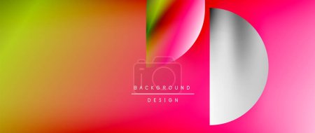 Heller Farbkreis und rundes Element minimaler geometrischer abstrakter Hintergrund für Poster, Cover, Banner, Broschüren, Webseiten
