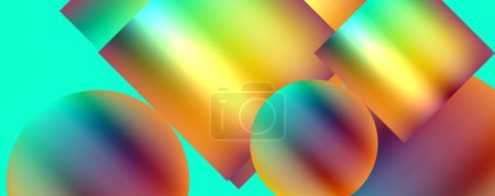 Ilustración de Neón color abstracto formas geométricas diseño de fondo. Ilustración de vectores para fondos de pantalla, Banner, Fondo, Tarjeta, Ilustración de libros, landing page - Imagen libre de derechos