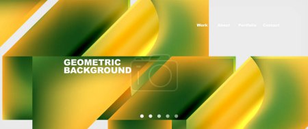 Illustration for Glassmorphism geometric abstract background. Vector Illustration For Wallpaper, Banner, Background, Card, Book Illustration, landing page - Royalty Free Image