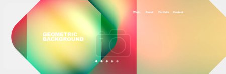 Illustration for Teal Liquid color background design for Landing page site. Fluid gradient shapes composition. Futuristic design posters. Eps10 vector. - Royalty Free Image