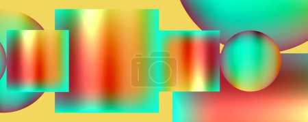 Ilustración de Neón color abstracto formas geométricas diseño de fondo. Ilustración de vectores para fondos de pantalla, Banner, Fondo, Tarjeta, Ilustración de libros, landing page - Imagen libre de derechos