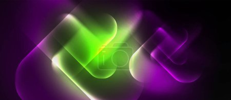 Illustration for Shiny color neon glowing design. Vector Illustration For Wallpaper, Banner, Background, Card, Book Illustration, landing page - Royalty Free Image