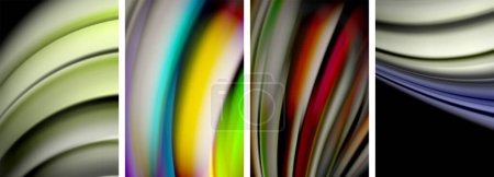 Illustration for Blurred color line backgrounds. Vector Illustration For Wallpaper, Banner, Background, Card, Book Illustration, landing page - Royalty Free Image