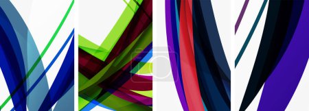 Carteles de onda de colores abstractos para papel pintado, tarjeta de visita, cubierta, cartel, pancarta, folleto, encabezado, sitio web