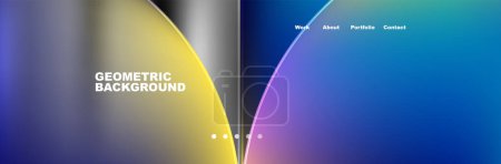 Circle triangle geometric web site page template. Vector Illustration For Wallpaper, Banner, Background, Card, Book Illustration, landing page