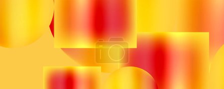 Illustration for Vibrant colors like amber, magenta, and carmine blend together on a blurred abstract background, creating a beautiful pattern reminiscent of heat and artistry - Royalty Free Image
