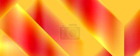 Illustration for Vibrant red and yellow gradient background with hints of amber and peach, showcasing the colorfulness of plant petals in macro photography - Royalty Free Image