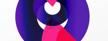 Illustration for A purple and pink circle with a white heart in the middle . High quality - Royalty Free Image
